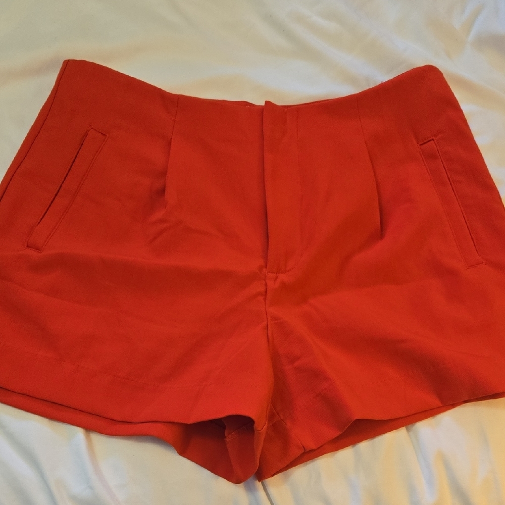 a new day High Waist Red Shorts Casual Style